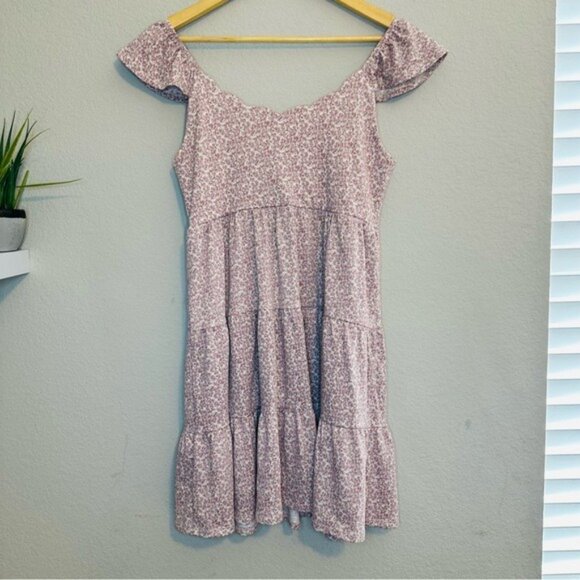 Monteau Los Angeles Scalloped Floral Dress | Pink & White | Size M | NWT - Picture 9 of 11